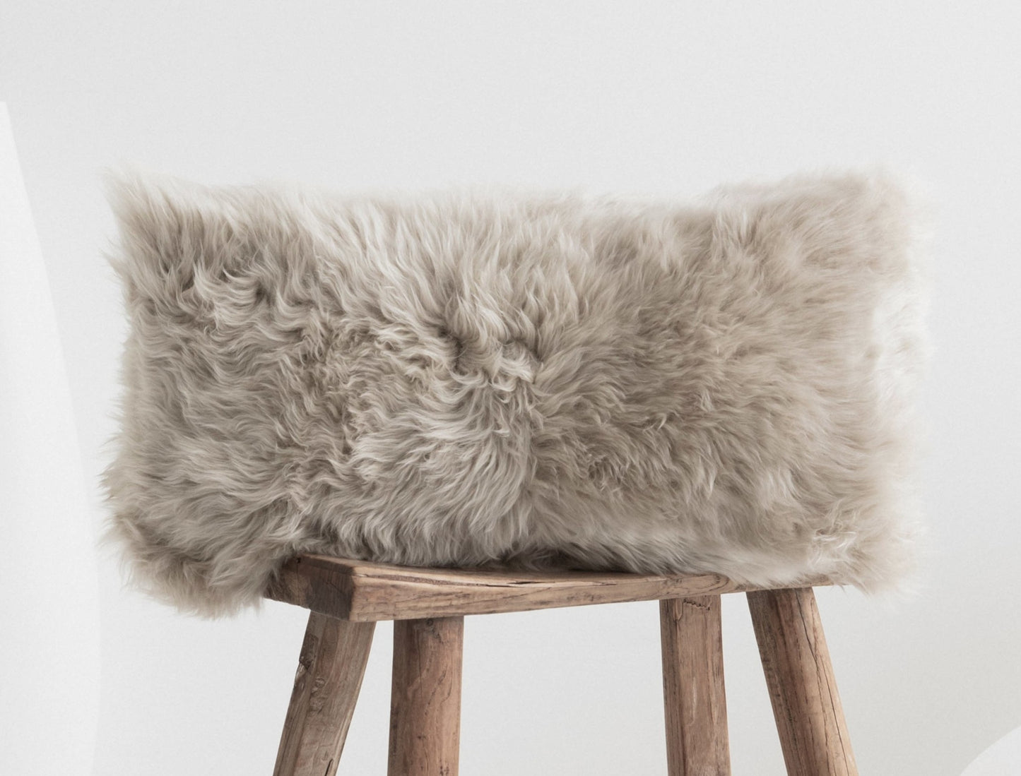 Long Wool Cushion with Feather Down Fill