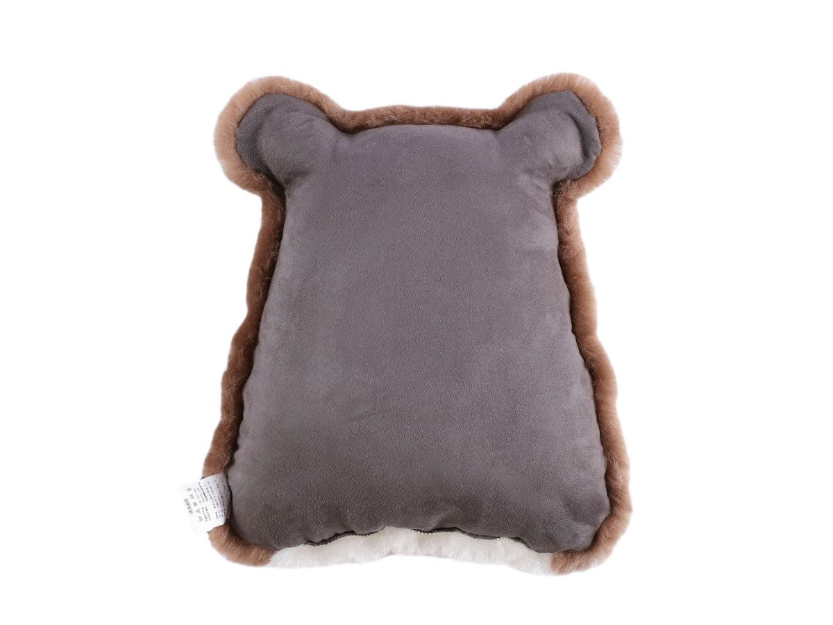 Shorn Sheepskin Bear Cushion