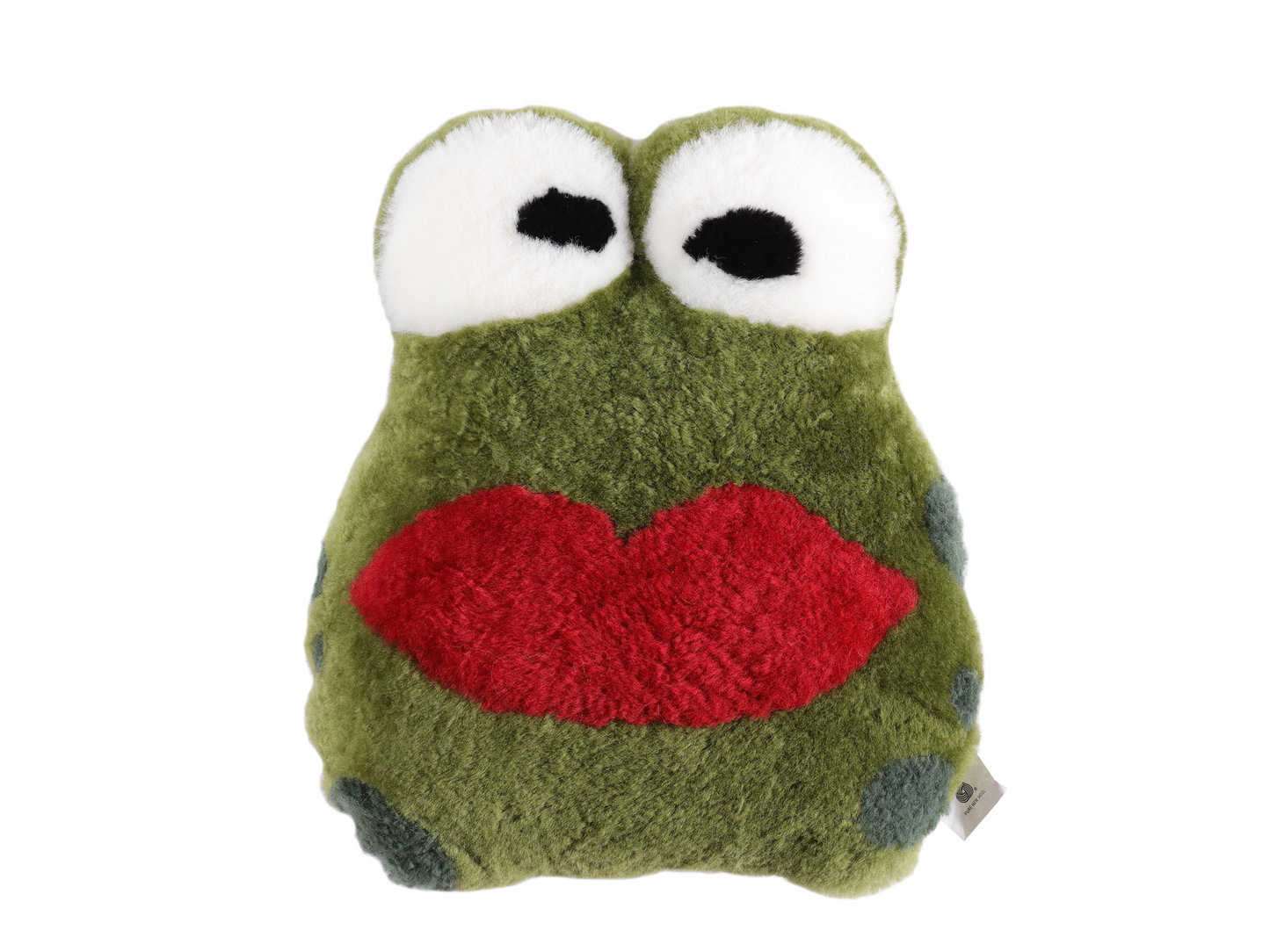 Shorn Sheepskin Frog Cushion