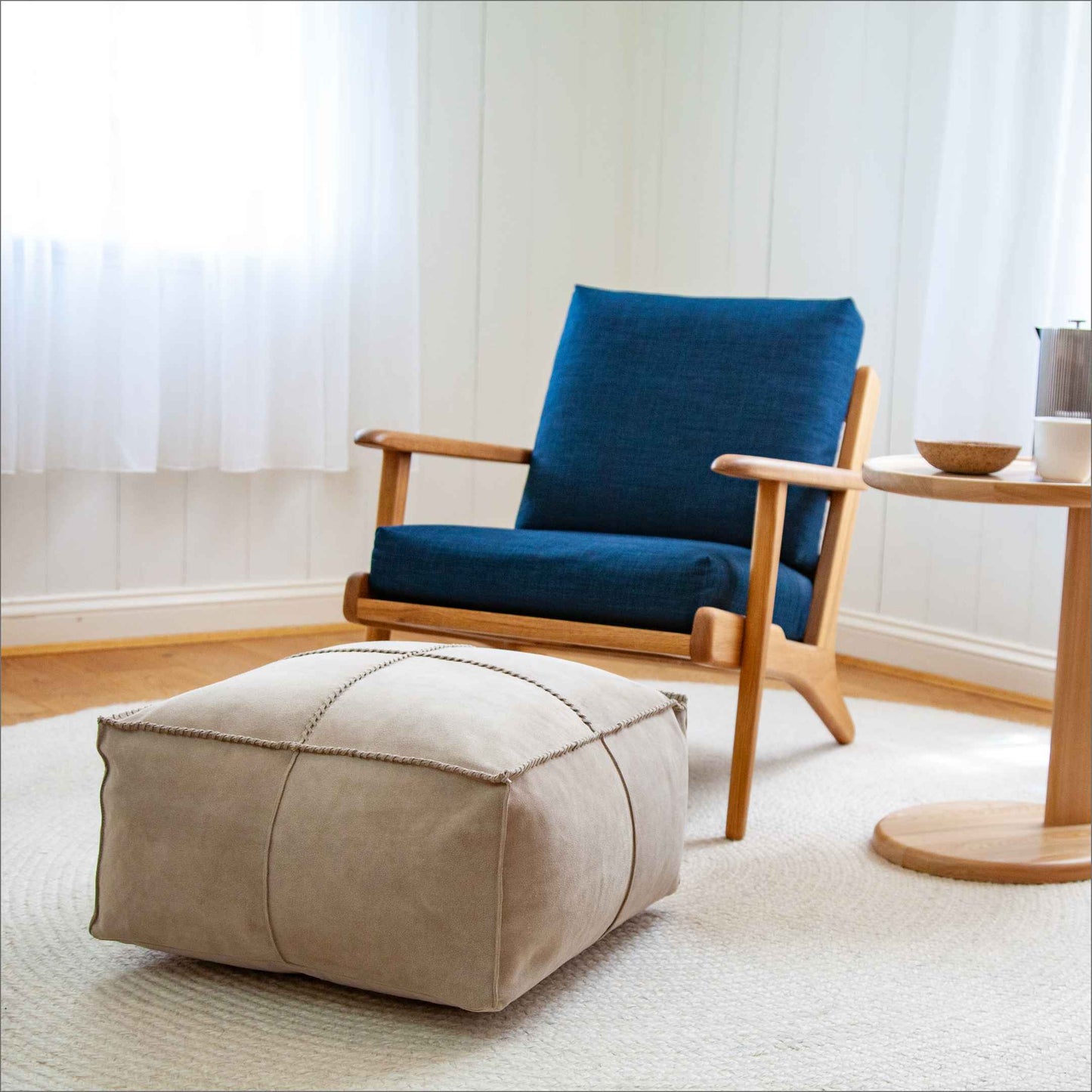 Leather Ottoman