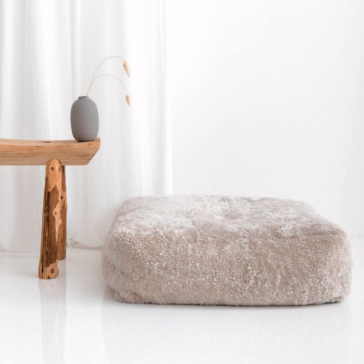 Shorn Curly Moroccan Floor Cushion