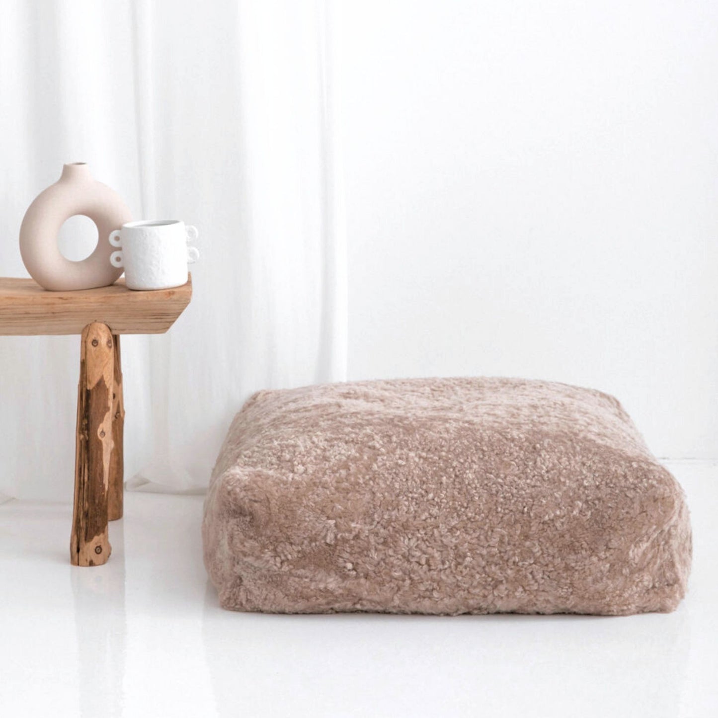 Shorn Curly Moroccan Floor Cushion