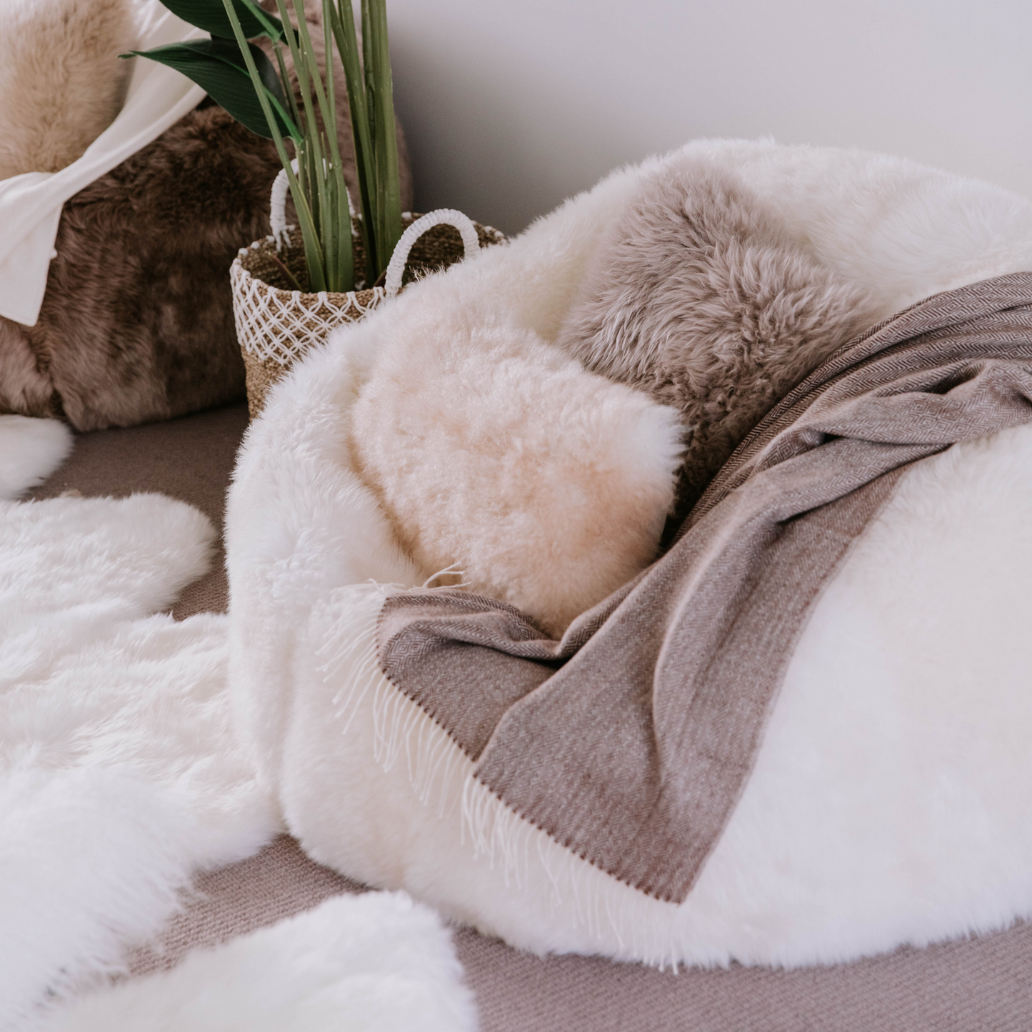 Long Wool Bean Bag
