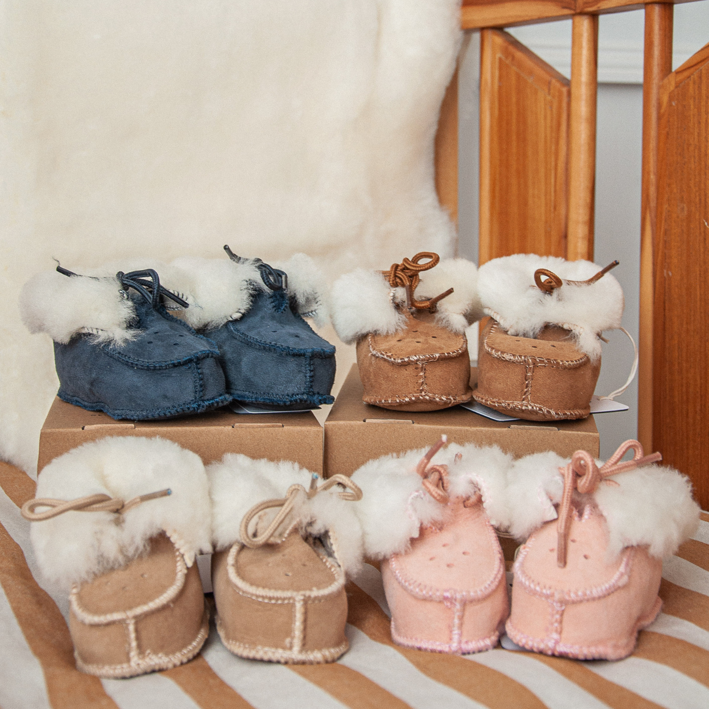 Sheepskin Baby Booties