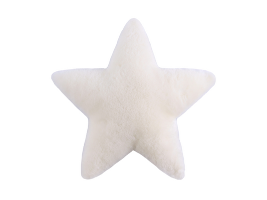 Shorn Sheepskin Star Cushion