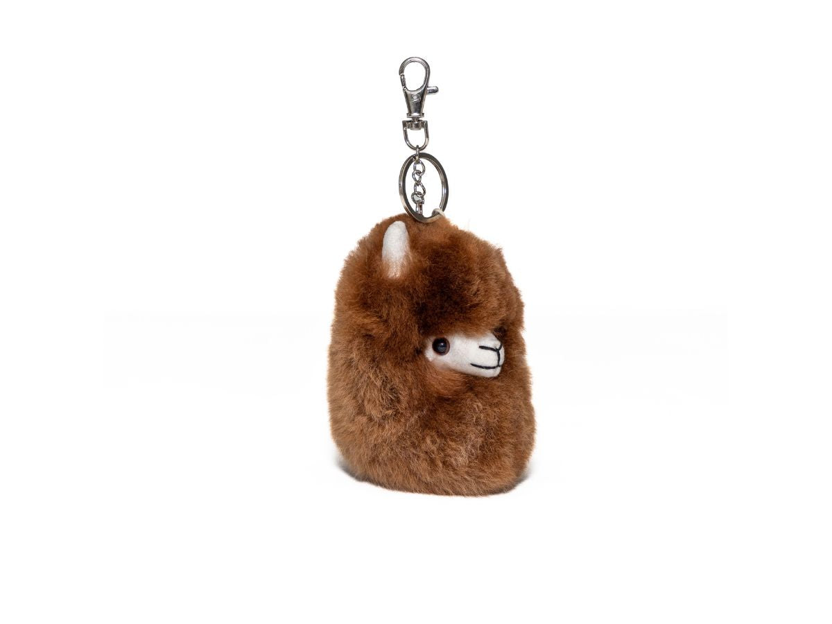 Alpaca Head Key Ring