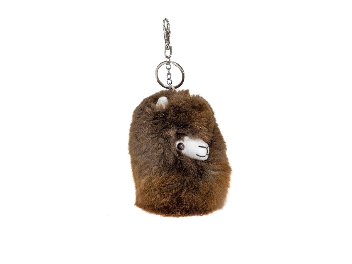 Alpaca Head Key Ring