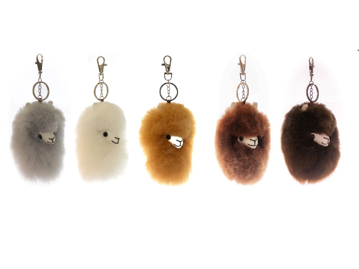 Alpaca Head Key Ring