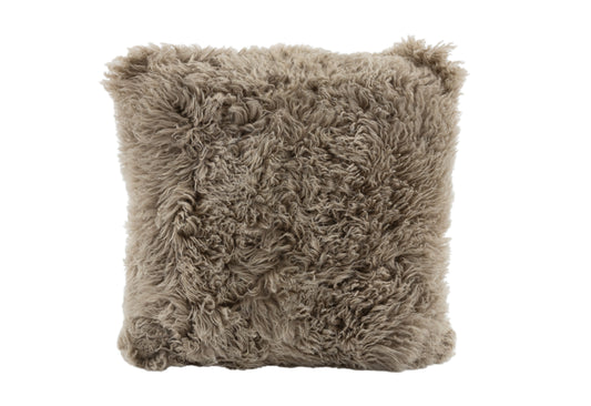 Double Sided Curly Long Wool Cushion