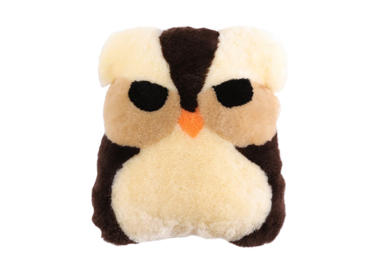 Shorn Sheepskin Owl Cushion