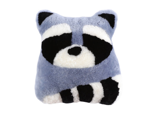 Shorn Sheepskin Racoon Cushion