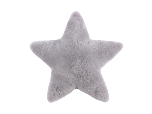 Shorn Sheepskin Star Cushion
