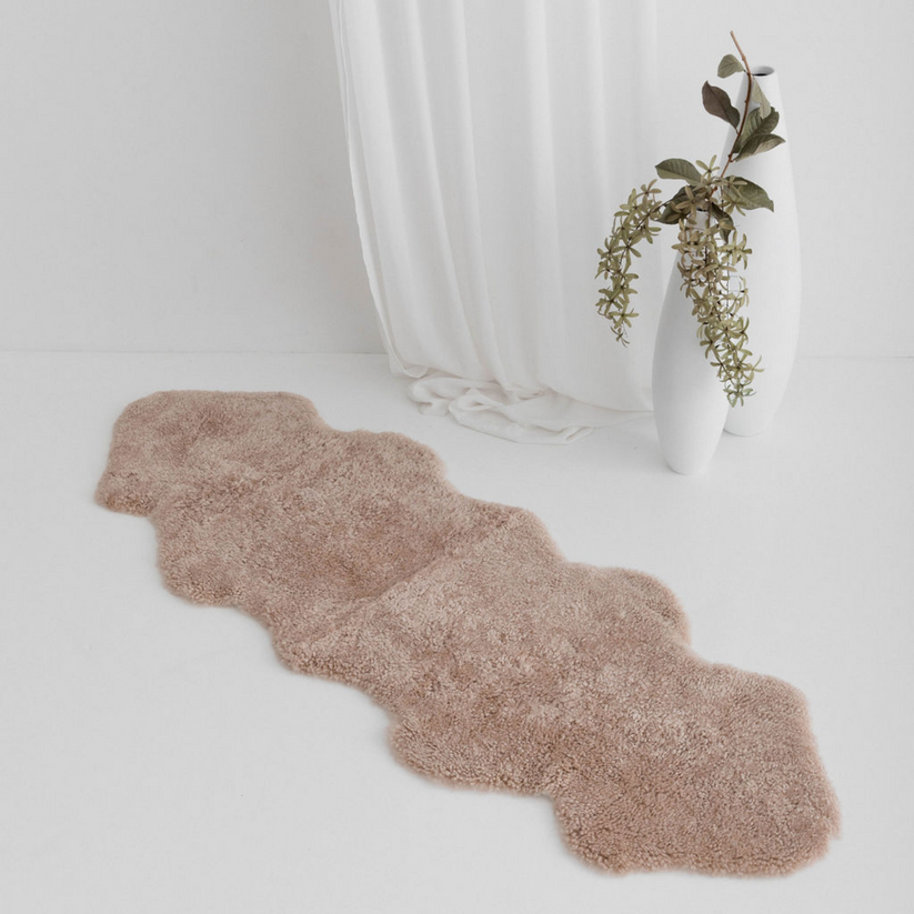 Shorn Curly Double Rug – Fibre by Auskin Australia
